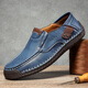 Huilijun Semi-soportado a mano zapatos para hombres de costura al aire libre con un pie plano de cuero plano Dad Dad Pad Size Boots 9916 Amarillo Brown 43