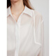 
ELLE French Lycel Tintis Short Shirt for Women 2025 Summer New High-end Light and Fashion Shirt White M