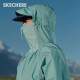 斯凯奇（Skechers）梭织连帽防晒服2025新款夏男女款柔软舒适轻薄时尚运动外套 淡蓝青色_05KG S
