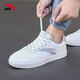 Anta men's shoes, men's 2025 summer new casual shoes, waterproof skateboard shoes, small white shoes, men's travel sports shoes, ivory white/floating cloud gray 42