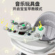
Idol cat baby baby walker O-shaped legs 2025 multi-function lightweight folding walker trolley for more than 9 months top-up style - premium gray - music plate + push handle + foot pad