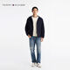 TOMMY HILFIGER25 new spring and summer men's windproof and waterproof trendy casual sports outdoor hooded soft shell jacket navy blue DW5 M (recommended 135-150Jin Jin equals 0.5 kg)