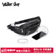 Walker Shop男士胸包真皮男腰包2025年新款休闲单肩斜挎包多功能大容量手机包 黑色