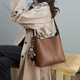 
ANYSMIC Bag Women's Bag Luxury Brand Shoulder Bag Women's Armpit Bag 2025 New versatile Commuter Bucket Bag Women's Caramel Color