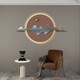 Light luxury new Chinese style living room wall decoration pendant restaurant entrance wall decoration wrought iron bedroom bedside wall hanging 13575 cm red