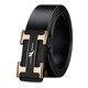 Benefits for newbies Whole cut belt men's business automatic buckle belt retro high-end fashion versatile style black I-buckle 120cm