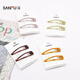 A pair of Sanfu solid color BB clips, simple texture, fashionable styling hair accessories, hair clips 845850, green 2 pcs