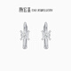 Chao Acer Platinum Diamond Earrings for Women PT950 Earrings and Earrings Sparkling Light Luxury as a Birthday Gift for Your Girlfriend One Pair