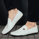 
Spider KING 2025 spring and summer new beans shoes men's leather shoes Korean version driving shoes lazy shoes social trend casual men black 9880 39 one size smaller