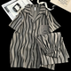 Pajamas para hombres Cardigan de alta gama delgada jóvenes de manga corta pijama de verano casual y ropa casera de alta gama 12529 L (recomendado 100-130 Jin [Jin equivale a 0.5 kg])