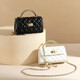 Anysmic international first-line brand 2025 new spring and summer small fragrance chain one-shoulder crossbody bag metal hand-held bag for girlfriend beige