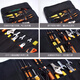 Vinoa Roll Tool Bag Pliers Screwdriver Wrench Storage Bag Multi-jack Storage Portable Outgoing Work Bag Black Thickened Reinforced Upgraded Model (Tools Not Included)