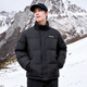 Pathfinder Stand Collar 90 Down Down Jacket Men's Short Autumn and Winter Warm Splicing Thickened Bread Jacket Loose Down Jacket Men Black L