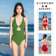 
High-end Hong Kong style swimsuit women's retro sexy backless halter neck and belly slimming suspender Korean ins one-piece swimsuit red L [Suggested 95-105Jin [Jin equals 0.5 kg]]