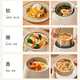 RASW German egg cooker, household small boiled egg and porridge artifact, reservation multi-functional breakfast machine, soft-boiled egg insulation, fully automatic cooking, care-free household egg cooker, three layers, beige reservation model, free stainless steel steamed egg rack and steamed egg plate