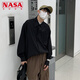 NASA XVVX Japanese teenager outfit white long-sleeved shirt men's trendy high-end college style dk casual shirt underwear top white L