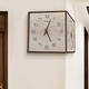 SANQIHU Reloj de reloj de pared de dos lados Reloj Home Hogar moderno de madera sólida Simple Mute Silw Wood Reloj Decorativo de dos lados Reloj 9195 Wooden Pure White Calendar Modelo de calendario Muto 12 pulgadas