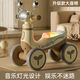 Xulin Deutsche Kinderbalchenbike 1-2-3 Jahre alt ohne Pedal-Allrad-Anti-Rolling-Baby-Baby-Baby-Kleinkind [Kaffeefarbe] Musik + verbessert großer Sitz