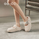 
GG-CC [Same style in Zhou Ye] Locke Sweet Shop Baotou Fur Slippers for Women Outdoor Wear Autumn New Wool Drag G25Y1924 White 37