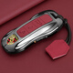 Witch Records für Porsche Pamela Key Cover Cayenne 911 Car Maca Macan Shell 718/High-End-Schnalle-Tasche Special für Smart B Style Drei-Tasten-Vulkanrot + Metallschnalle