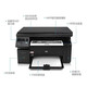 HP's new HPM1136 black and white laser multi-function all-in-one home office printing, copying and scanning A4 brand new HPM1136 contains an original toner cartridge, official standard (for computer use)