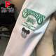 Pierre Cardin 2025 Nueva impresión de letra de oso suelto Camiseta de manga corta para hombres Camiseta de algodón delgada de algodón de algodón de moda blanco 5 JSW9923 m adecuado para 90-108Jin [Jin iguala 0.5 kg]