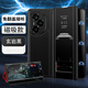 德曼尼 DAYMONY荣耀400手机壳荣耀400pro磁吸翻盖式保护套华为honor系列新款全包防摔商务高级感外壳男女款 玄岩黑（素皮磁吸 免翻盖接听）+膜 荣耀400pro