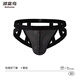 Bo Fu Bird European and American style underwear men's sexy sexy hollow strap double thongs shiny low waist exposed buttocks cool trendy men's thong black M