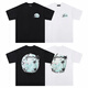 Belleza de caminata transfronteriza al por mayor am paz dove flujo de pintura graffiti letras camiseta estrellada cielo estrellado logo clásico manga corta camiseta iri 691 blanco m