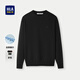 HLA Hai Lan House sweater men's pattern embroidery warm round neck casual sweater men's autumn and New Year
