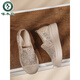 
Woodpecker thick-soled fisherman shoes for women 2025 summer thin hollow cloth shoes lace mesh breathable and high casual single shoes for women JST 1283 khaki (heel height 4CM) 35