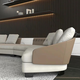 
Yonghuan Italian minimalist home user type genuine leather fabric Lawson curved sofa combination designer color special angle combination 1283x154cm