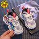 G.Duck Kids Little Duck Boy Shoes Lights Chaussures en mailles respirantes pour enfants Sneakers pour enfants Carton de mode d'été Chaussures de course Red Single Net [Style d'été] A829 29 Longueur intérieure 18,2 cm