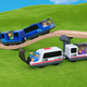 Juguetes para niños trenes vías simulación brillante tren boy tren modelo de riel de alta velocidad Número de armonía de riel ligero rojo paquete de riel ligero rojo