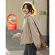 DME (DME) Walks tenue Autumn City Roaming Stand Colder Sweet Spillet Rubber Texture Texture Contrôle de style sweat-shirt pour femmes Navy Blue S