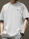 Camiseta de manga corta de Vancl Trendy American American para hombres en Summer Pure Cotton Round Neck Versátil Versátil 2025 NUEVA Marca de moda Flower Hong Kong Estilo Camiseta Negra-1365 de algodón de manga corta-100% puro 2XL [sugerido 170-195Jin [Jin equivale a 0.5 kg]]]