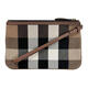 Burberry Peyton Brand Logo Reißverschluss Schließe gegenteilte Leinwand Canvas Clutch Women's Brown Basic Pack (Bag + Staubbeutel)