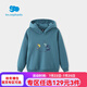 Liying chambre vêtements pour enfants garçons et filles sweat à capuche dessin animé coloré top top hiver bleu foncé 120 cm / 6 ans