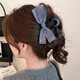 Hua Shike Korean Fashionable Denim Bow Clip Women's 2025 New Fashion High-end Hair Clip Shark Clip on the Back of the Head 1# Denim Blue-Bow Tie Clip