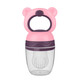Baby bear bite fruit food supplement fruit and vegetable silicone mesh bag pacifier baby feeding beige M 1 pack