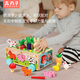 Lele Brothers, Kinderbausteine ​​und Spielzeug-Puzzle-Versammlung, frühe Bildung, Konzentrationstraining, Formpaarung, Jungen und Mädchen 1-3-6 Jahre alt, Happy Farm Pairing Car + Animal Geometric Set Säule