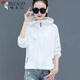 PARA PARA PARA PARTIR CRIMA DESCRIPCIÓN DEL SOLLO PARA MUJER 2025 NUEVA Ropa de protección solar alambre de hielo Camisa de aire acondicionado transpirable Summer Summer Fin Jaqueta corta Graz de gris claro M 80-95Jin [Jin equivale a 0.5 kg]