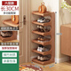 Ke Xiangtu Shoe Rack Home Door Multi-layer Indoor Small Narrow Rental Room Simple Shoe Cabinet Storage Artifact 2025 New Hot Style Brown 6-Layer 30 Upgraded and Widened