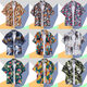 Ins Hong Kong Estilo Vintage Vintage Floral Camisa Floral Thai-Hawaian Retro Camisa retro Handal Chaqueta Trendy White 1114 3xl