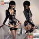 
Universal queen outfit open-stand tights zipper sm jumpsuit training flirting sexy leather jacket sexy uniform seductive suit black leather bian