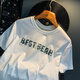 
Kurashi Ichiki Trendy Summer New Fashion Brand Short Sleeve Men's High-end Printed High-Stack High-Definition Combed Cotton T-shirt All-matched Half-Sleeve Men's White [JSW9902 White] L Suitable for 109-123Jin [Jin equals 0.5 kg]