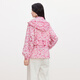 
The same summer sunscreen jacket printed casual short jacket top for women, medium purple red M