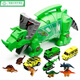 
Shantoulin Village Tyrannosaurus Rex Mechanical Dinosaur Team Triceratopsaurus Carpenter 6-year-old boy Gift Model Toy Car Ornaments 9922 Dinosaur Capture Car-3 Cars 1 Airplane 3 Dinosaurs