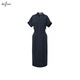 
Eifli (eifini) Eifli's waist comfortable beef tendon design dress for women 2025 summer new casual temperament skirt for women Navy Blue S 80-100Jin [Jin equals 0.5 kg]