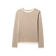 
ROMON sweater women's merino wool fake two-piece spring and autumn top pullover bottom shirt inner matching contrasting color to make it look thinner black M